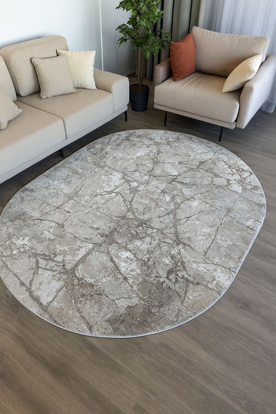 Изображение товара Ковер Radjab Carpet Марсель NP 371 Овал 11556RK (2x2.9, Cream/Vizon)