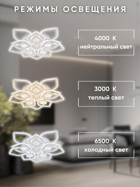 Изображение товара Люстра Aitin-Pro L29403/5+5 (белый RGB)