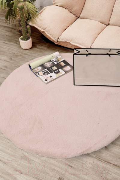 Изображение товара Коврик Sofi de Marko Плюшевый 100х100 / Ков-П-Свр-100Д (светло-розовый)