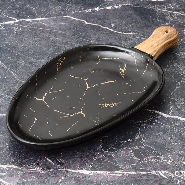 Изображение товара Блюдо ЭСТЕТ Золотой мрамор микс / ЭТ-73637