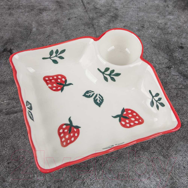 Изображение товара Блюдо для снеков ЭСТЕТ Клубника / ЭТ-73773