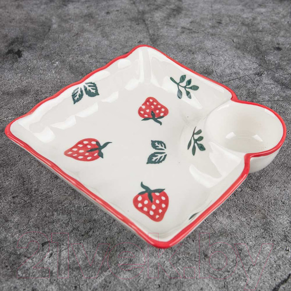 Изображение товара Блюдо для снеков ЭСТЕТ Клубника / ЭТ-73773