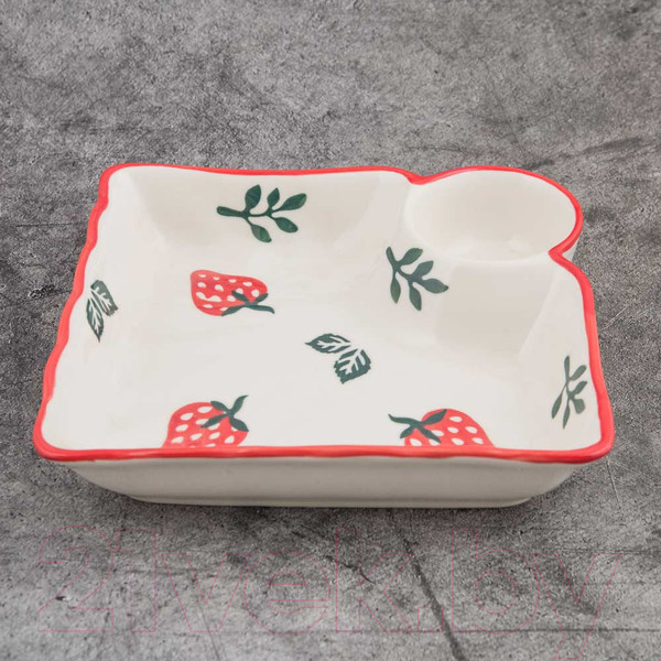 Изображение товара Блюдо для снеков ЭСТЕТ Клубника / ЭТ-73773