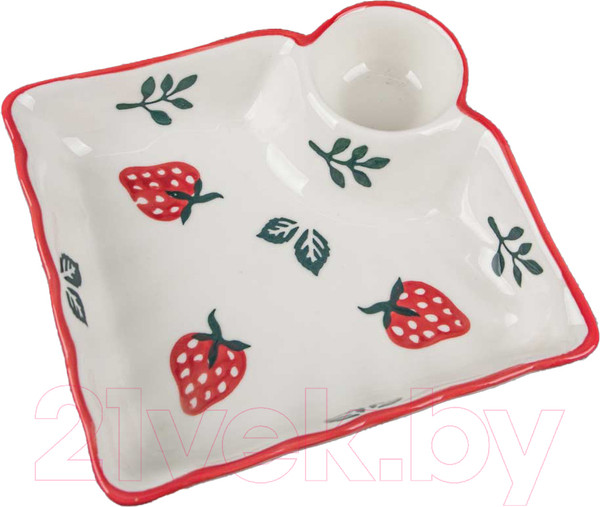 Изображение товара Блюдо для снеков ЭСТЕТ Клубника / ЭТ-73773
