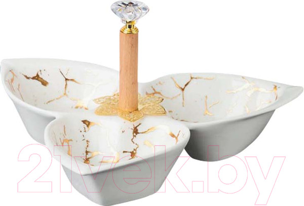 Изображение товара Менажница ЭСТЕТ Золотой мрамор / ЭТ-73608