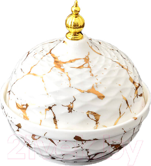 Изображение товара Сахарница ЭСТЕТ Золотой мрамор / ЭТ-73598