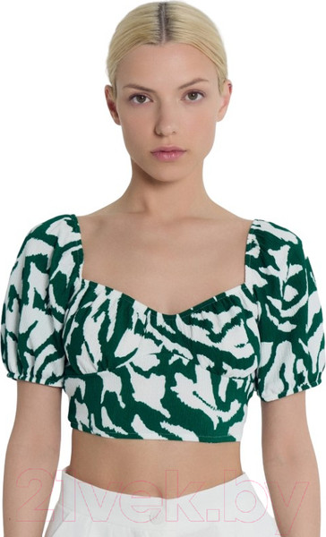 Изображение товара Кроп-топ Mark Formelle 112851 (р.170-92-98, белые пятна на изумрудном)