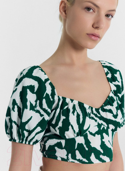 Изображение товара Кроп-топ Mark Formelle 112851 (р.170-92-98, белые пятна на изумрудном)