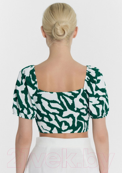 Изображение товара Кроп-топ Mark Formelle 112851 (р.170-96-102, белые пятна на изумрудном)