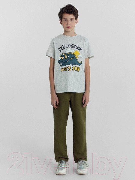 Изображение товара Штаны детские Mark Formelle 183377 (р.128-64-57, серый хаки)