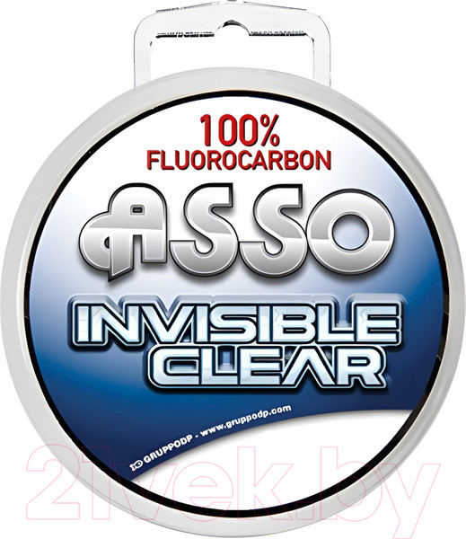 Изображение товара Леска флюорокарбоновая Asso Invisible Clear 100% Fluorocarbon 0.19мм (50м)