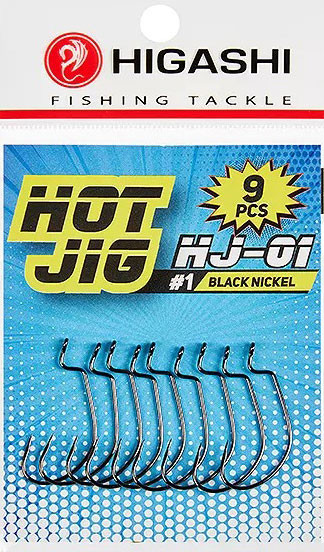 Изображение товара Набор крючков рыболовных Higashi Hot Jig HJ-01 #1 Black nickel / 02045