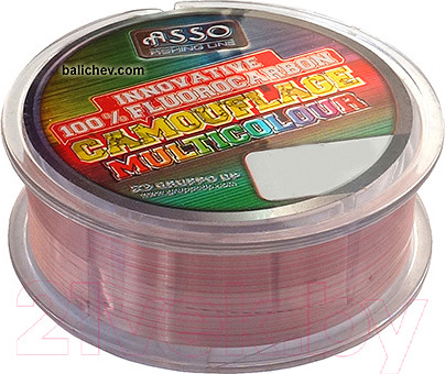 Изображение товара Леска флюорокарбоновая Asso Camouflage 100% Fluorocarbon 0.14мм. (50м)