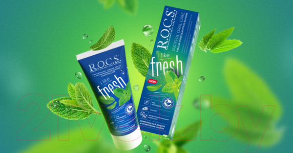 Изображение товара Зубная паста R.O.C.S. iLike Fresh (74г)