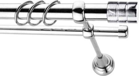 Изображение товара Набор наконечников для карниза Lm Decor YF088 Цилиндр 16мм (2шт, хром)