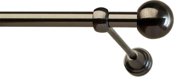 Изображение товара Набор наконечников для карниза Lm Decor YF124 Шар малый 16мм (2шт, антрацит)