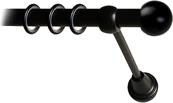 Изображение товара Набор наконечников для карниза Lm Decor YF124 Шар малый 19мм (2шт, черный матовый)