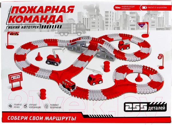 Изображение товара Автотрек гибкий ND Play С машинкой Пожарная команда / TY982084