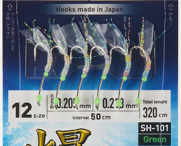 Изображение товара Комплект оснастки для приманки Higashi SH-101 Green #12 / 04361