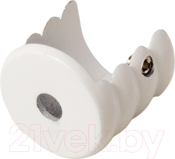 Изображение товара Кронштейн для карниза Lm Decor Торцевой D25мм (белый глянец)