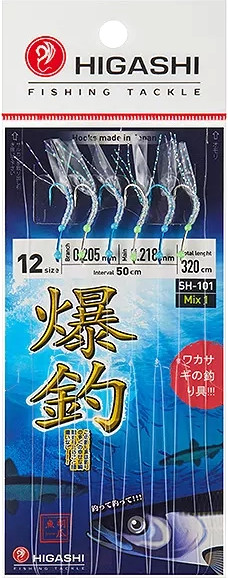Изображение товара Комплект оснастки для приманки Higashi SH-101 Mix1 #12 / 04365