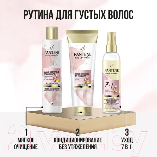 Изображение товара Шампунь для волос PANTENE Объем от корней (250мл)