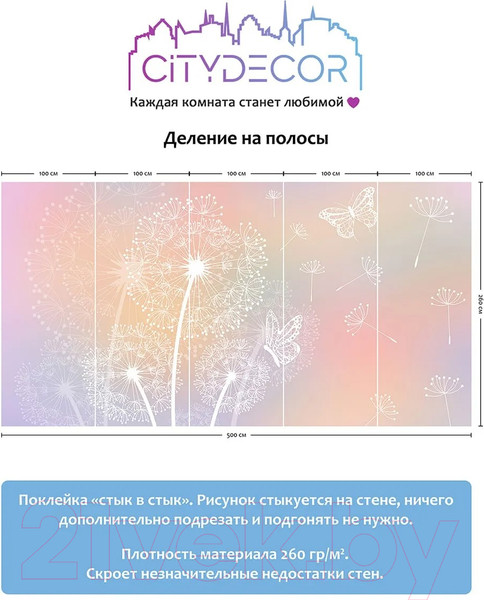 Изображение товара Фотообои листовые Citydecor Невесомость 9 (500x260см)