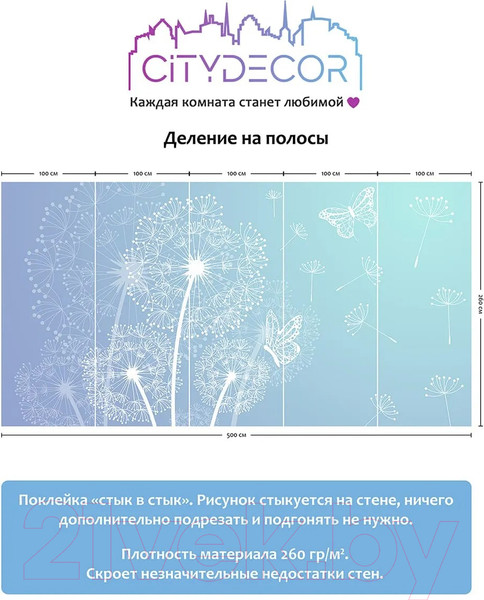 Изображение товара Фотообои листовые Citydecor Невесомость 2 (500x260см)