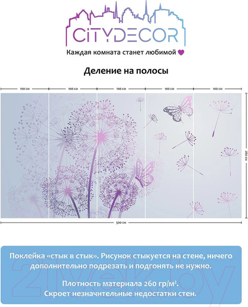 Изображение товара Фотообои листовые Citydecor Невесомость 12 (500x260см)