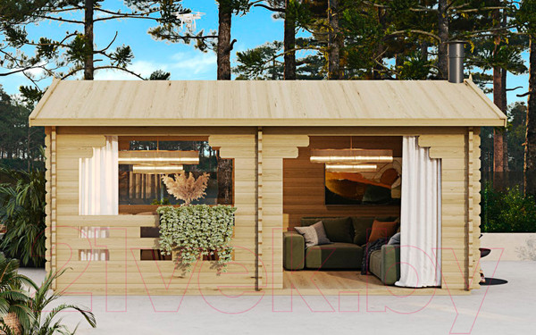 Изображение товара Беседка ДомБелКом Б-2 3.5x5.6