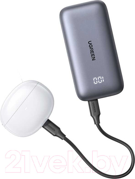 Изображение товара Портативное зарядное устройство Ugreen PB502 10000mAh / 25185 (серый)