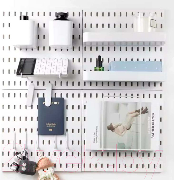 Изображение товара Набор крючков для стенки-органайзера Swed house Savaran 34.72.4891 (2шт, белый)