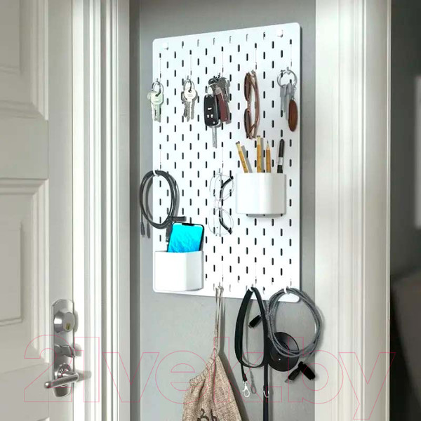 Изображение товара Набор крючков для стенки-органайзера Swed house Savaran 34.72.2790 (5шт, белый)