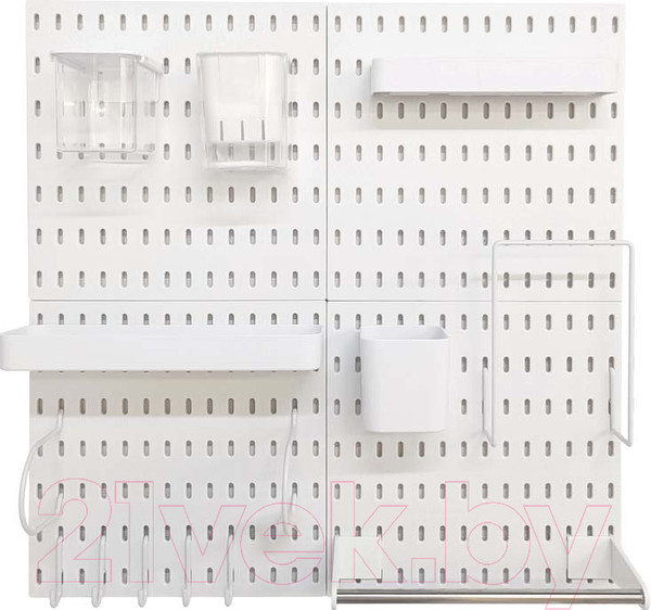 Изображение товара Набор крючков для стенки-органайзера Swed house Savaran 34.72.8650 (2шт, белый)