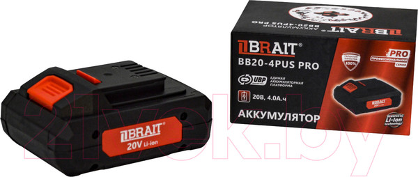 Изображение товара Аккумулятор для электроинструмента Brait BB20-4PUS PRO