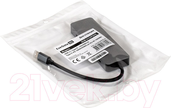 Изображение товара Док-станция для ноутбука ExeGate DUB-21C/PD/HL / EX293982RUS