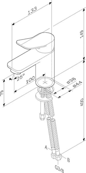 Изображение товара Смеситель AM.PM F88A02122 (черный)