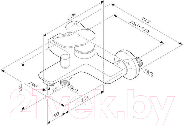 Изображение товара Смеситель AM.PM F88A10022 (черный)