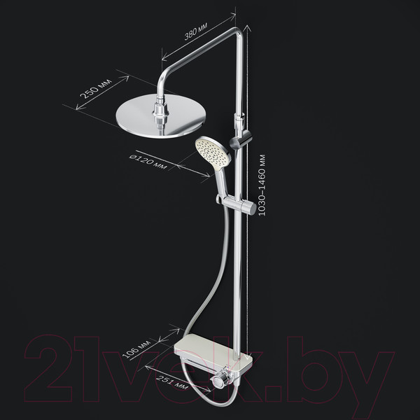 Изображение товара Душевая система со смесителем AM.PM Chiс / F0720700