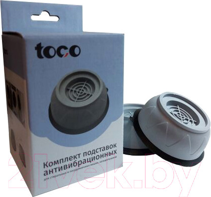 Изображение товара Комплект антивибрационных подставок Toco Для стиральных машин (4шт, серый)