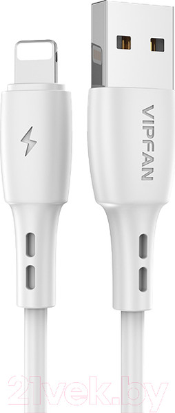 Изображение товара Кабель Vipfan X06 USB-iPhone (1м, белый, в футляре)