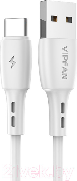 Изображение товара Кабель Vipfan X06 USB-Type-C (1м, белый, в футляре)