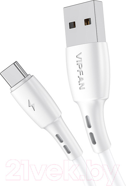 Изображение товара Кабель Vipfan X06 USB-Type-C (1м, белый, в футляре)