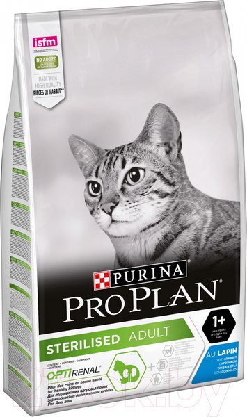 Изображение товара Сухой корм для кошек Pro Plan Sterilised с кроликом (3кг)