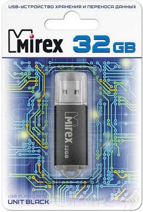 Изображение товара USB flash накопитель Mirex Unit Black 32GB / 13600-FMUUND32