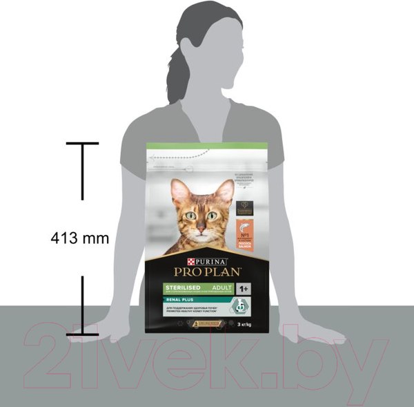 Изображение товара Сухой корм для кошек Pro Plan Sterilised с лососем (3кг)
