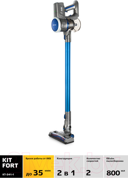 Изображение товара Вертикальный пылесос Kitfort KT-541-1 (синий)