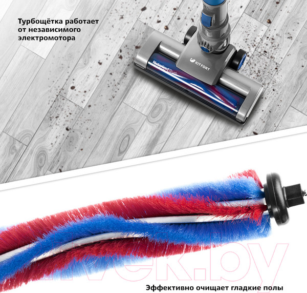 Изображение товара Вертикальный пылесос Kitfort KT-541-1 (синий)