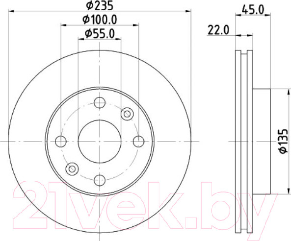 Изображение товара Тормозной диск Nisshinbo ND6016K