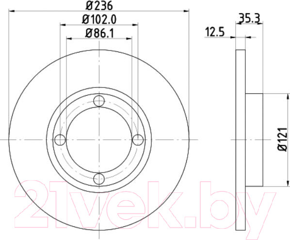 Изображение товара Тормозной диск Nisshinbo ND6046K